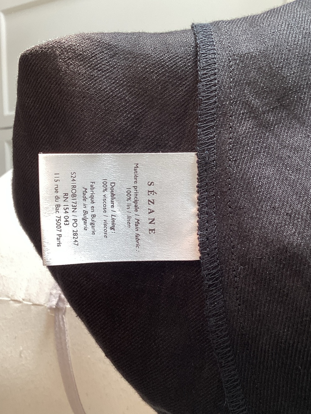 NWT Sézane Salie Black Square-Neck Fit & Flare Mini Dress - Picture 10 of 15